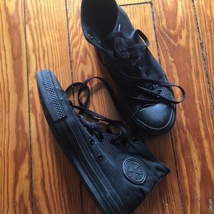 Converse All Black High Top Sneakers